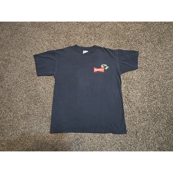 VTG 1995 Official Budweiser Frogs Shirt Mens L Stanley DeSantis. Nice Fade - Picture 1 of 9